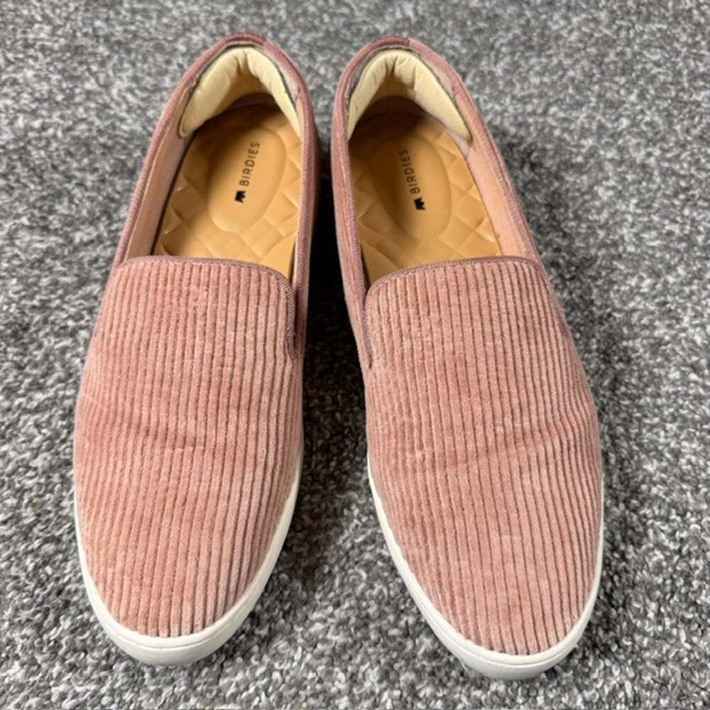 Birdies The Swift Womens 7 Carnation Pink Corduroy Slip On Sneakers Loafer